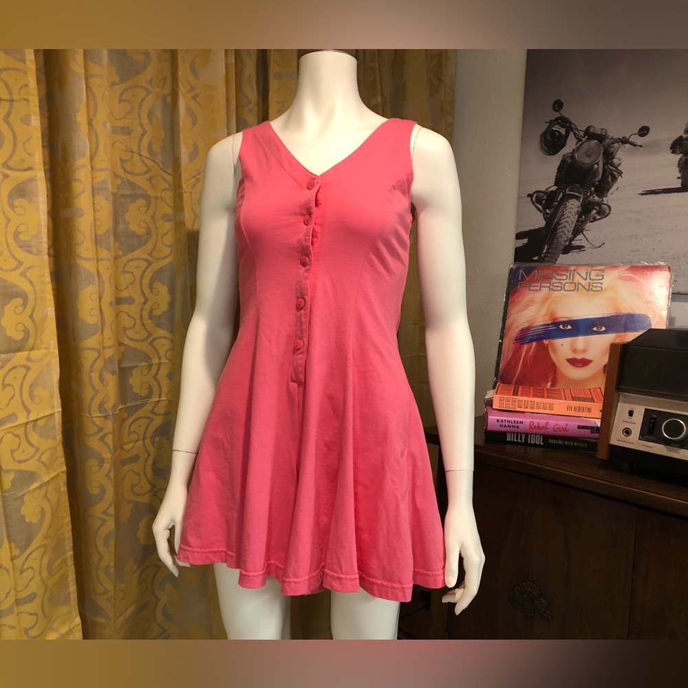 Vintage Pink Energie Bi Currants Button Up Romper Size S